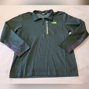 The North Face Summit Men's 1/2 Zip XL Green Fleece Sweater Pullover Jacket